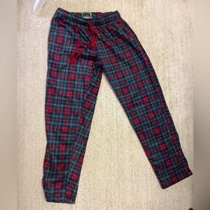 Red and green Christmas pj pants, size medium